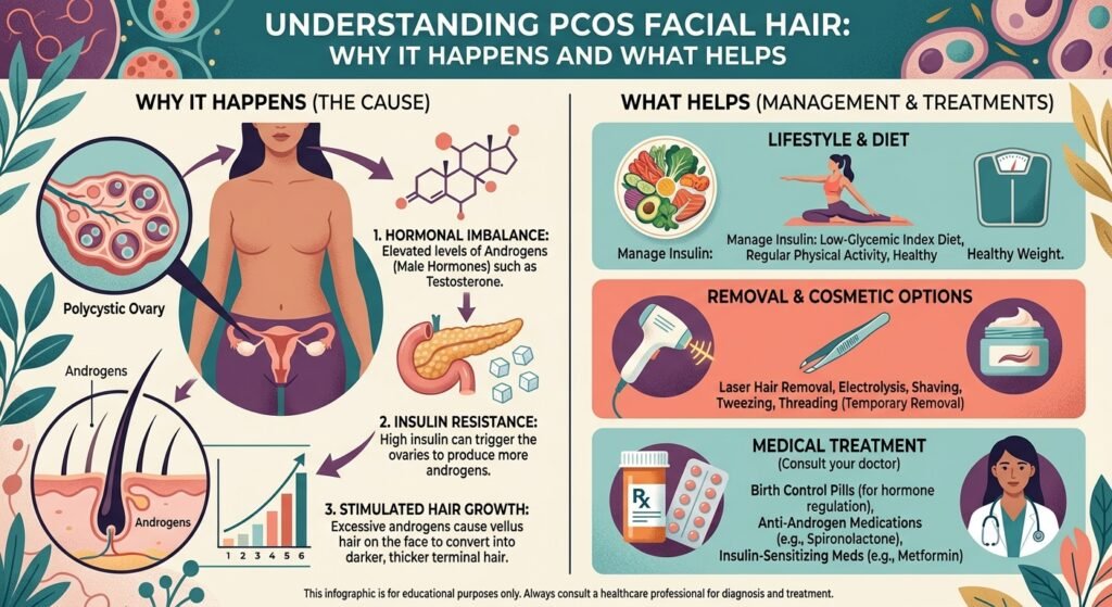 PCOS Facial Hair Why it Happens and What Helps