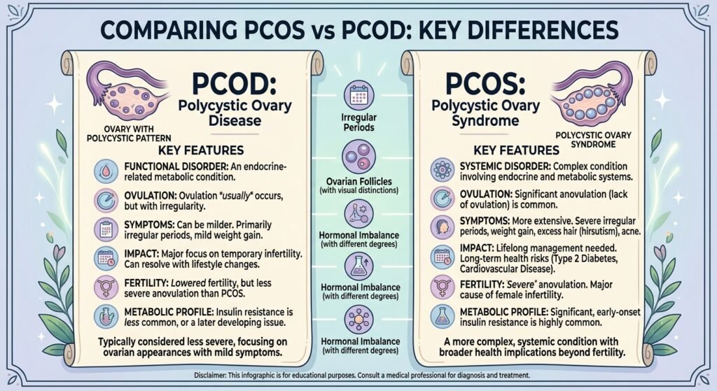 PCOS vs PCOD