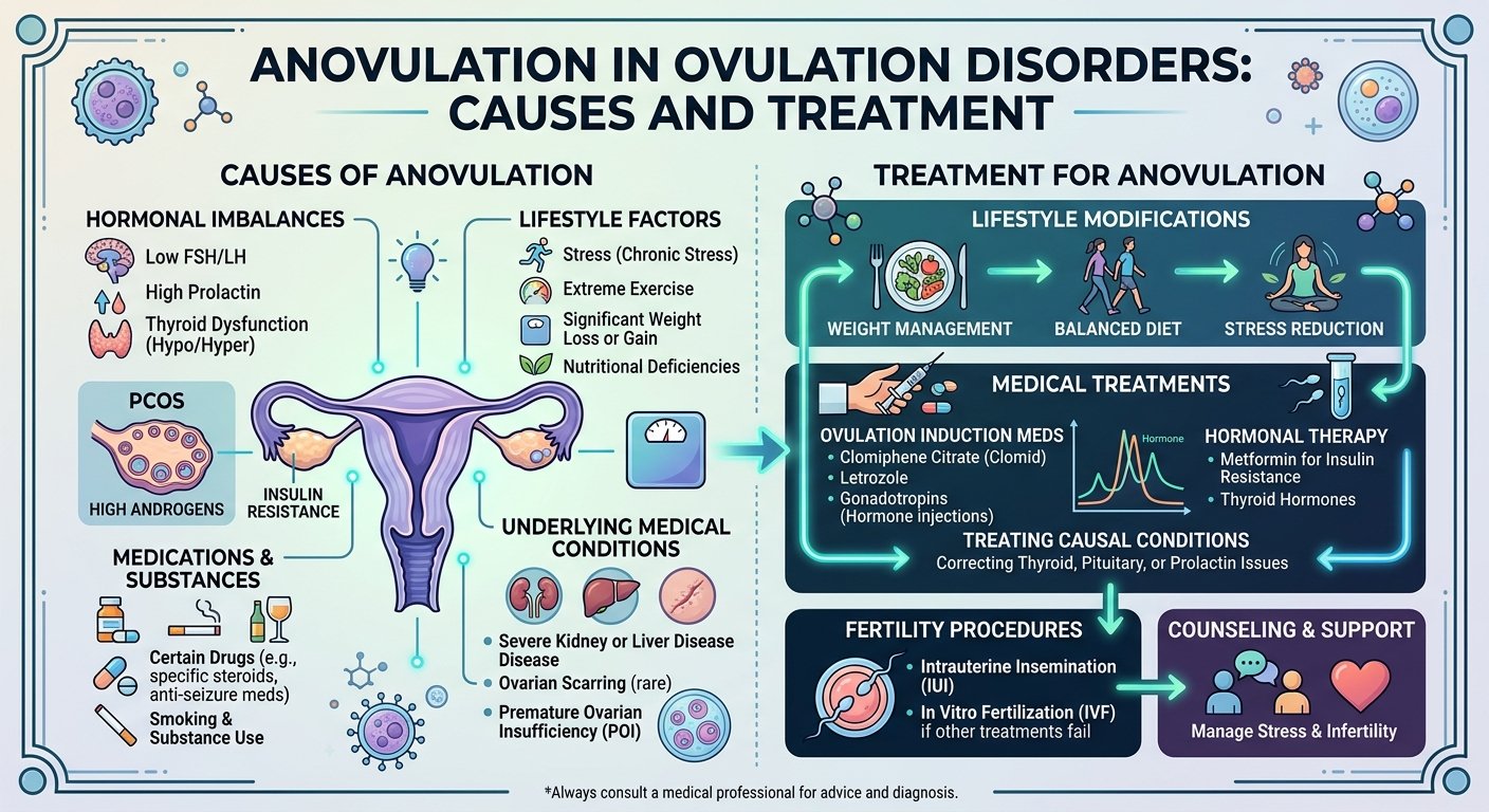 Anovulation in Ovulation Disorders Causes and Treatment