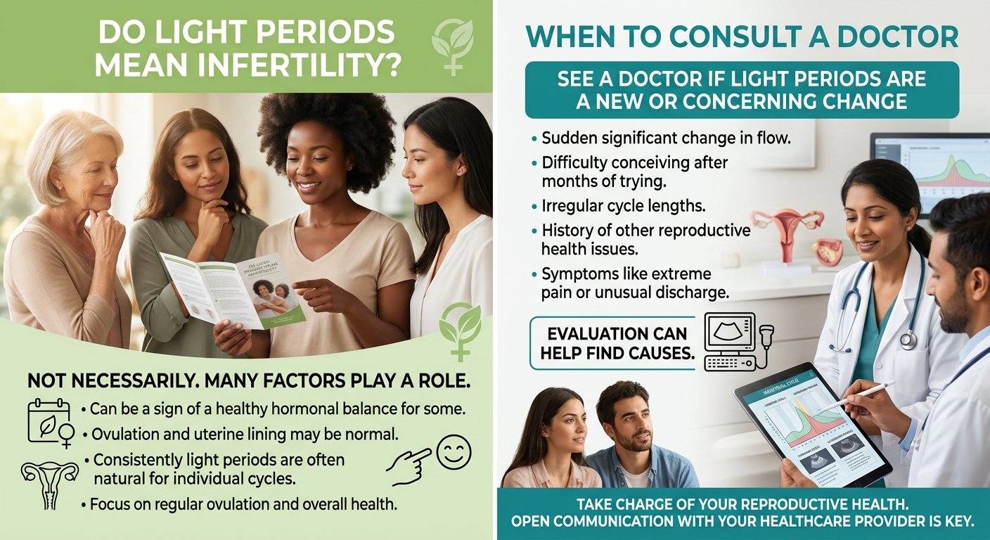 Do light periods mean infertility​?