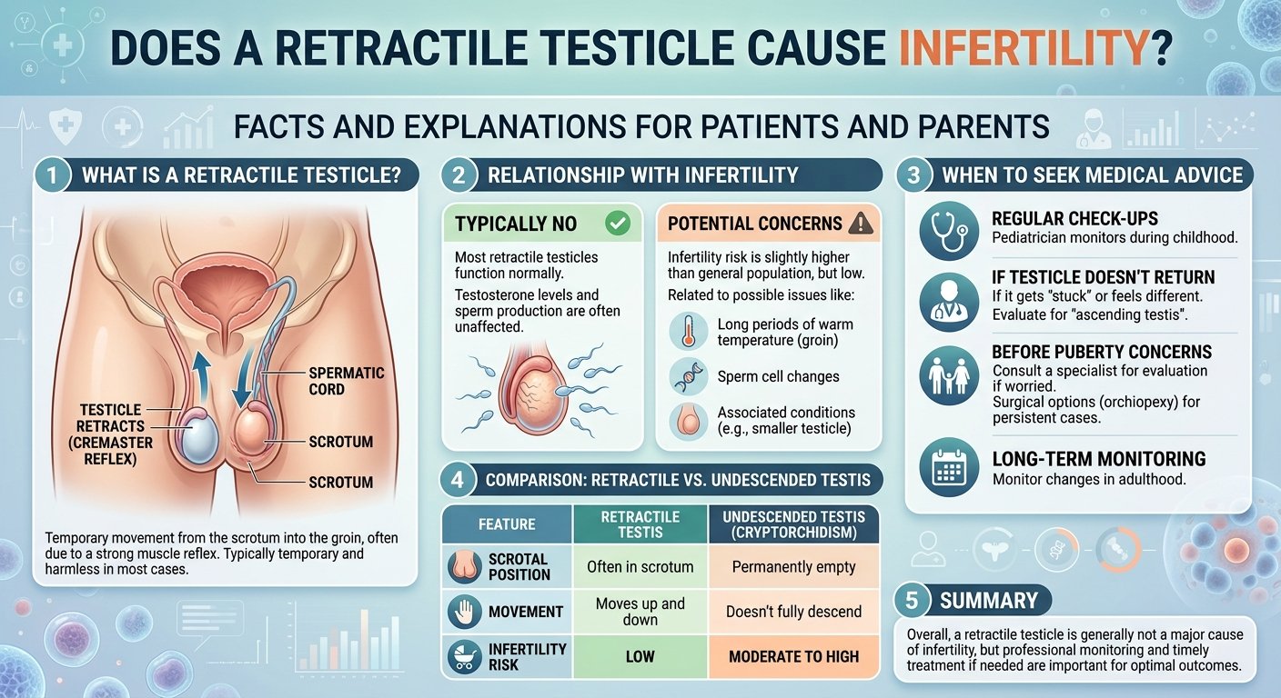 Does a retractile testicle cause infertility​?