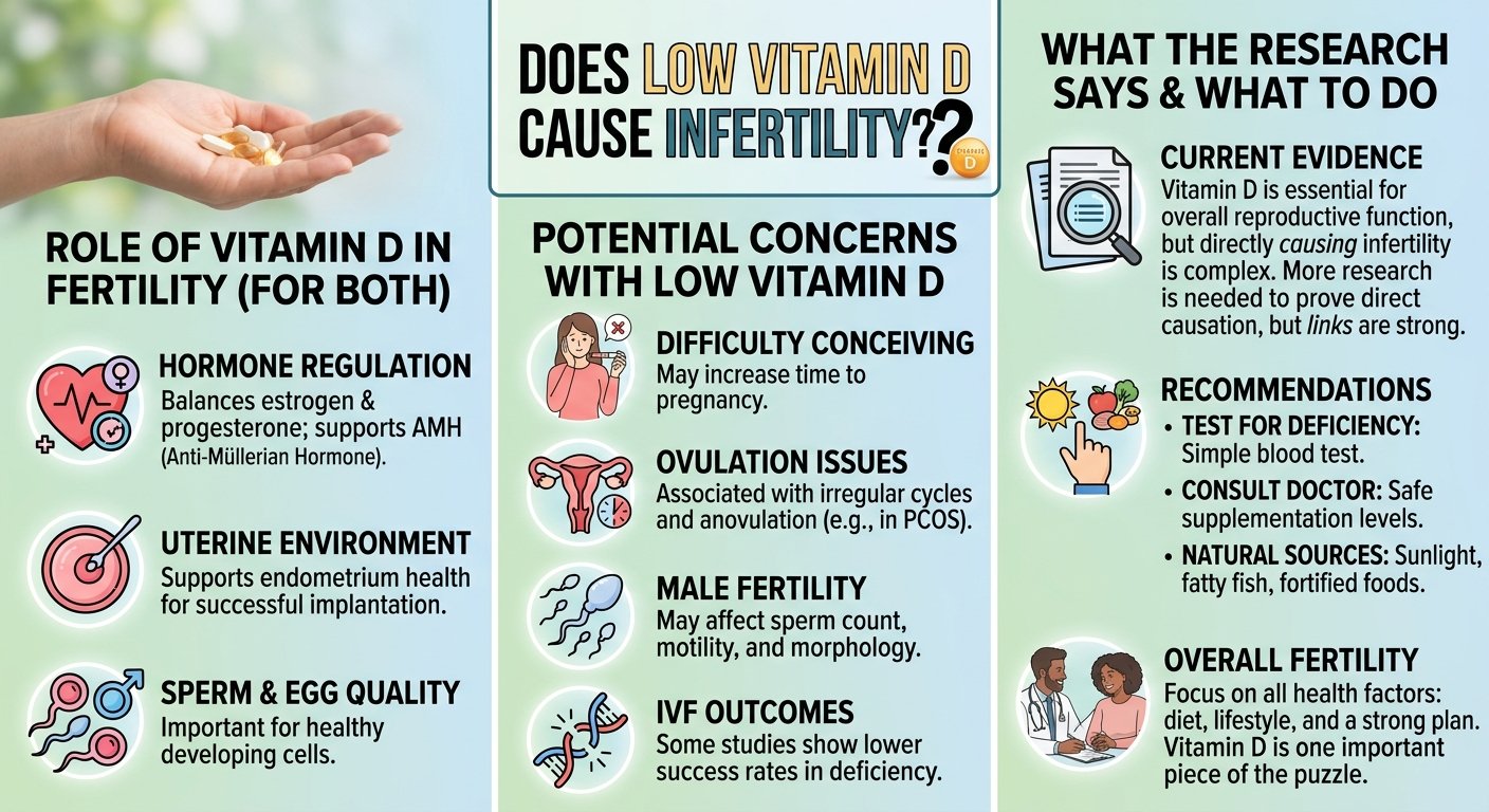 Does low vitamin D cause infertility?
