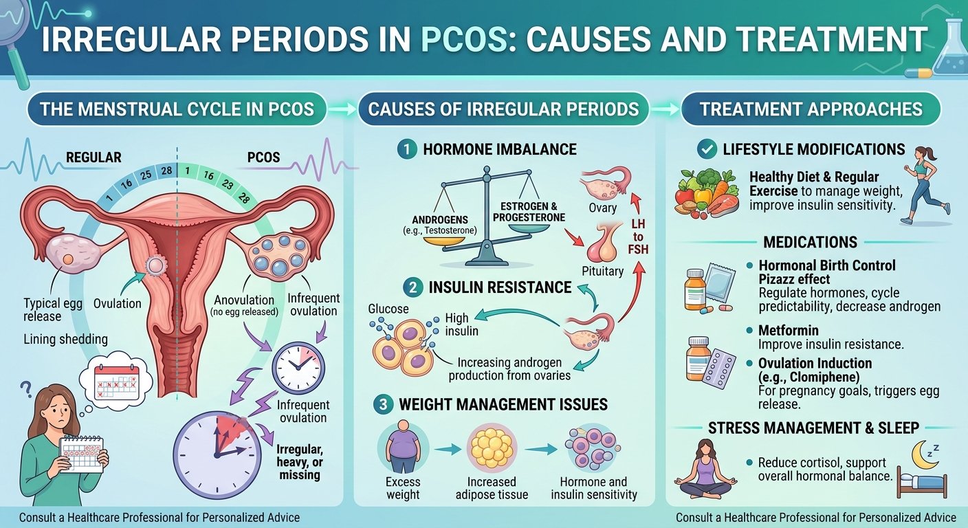 Irregular Periods In PCOS: Causes and Treatment