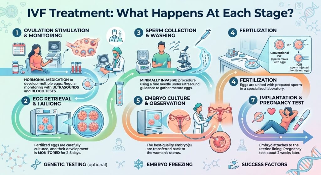 IVF Treatment What Happens At Each Stage