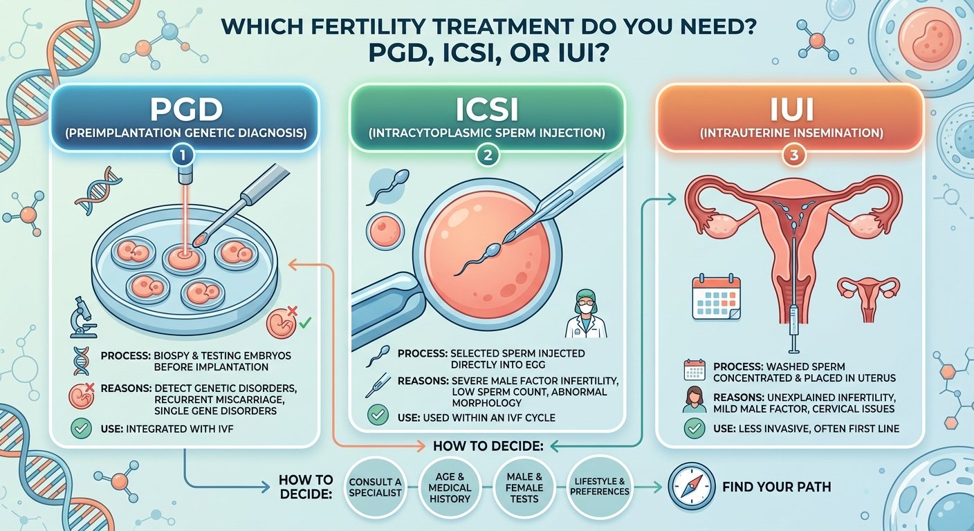 Which Fertility Treatment Do You Need? PGD, ICSI, or IUI?